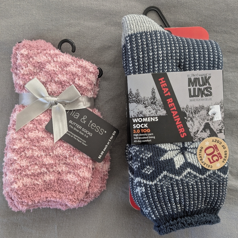 NWT Muk Luks Women's Navy Blue Socks